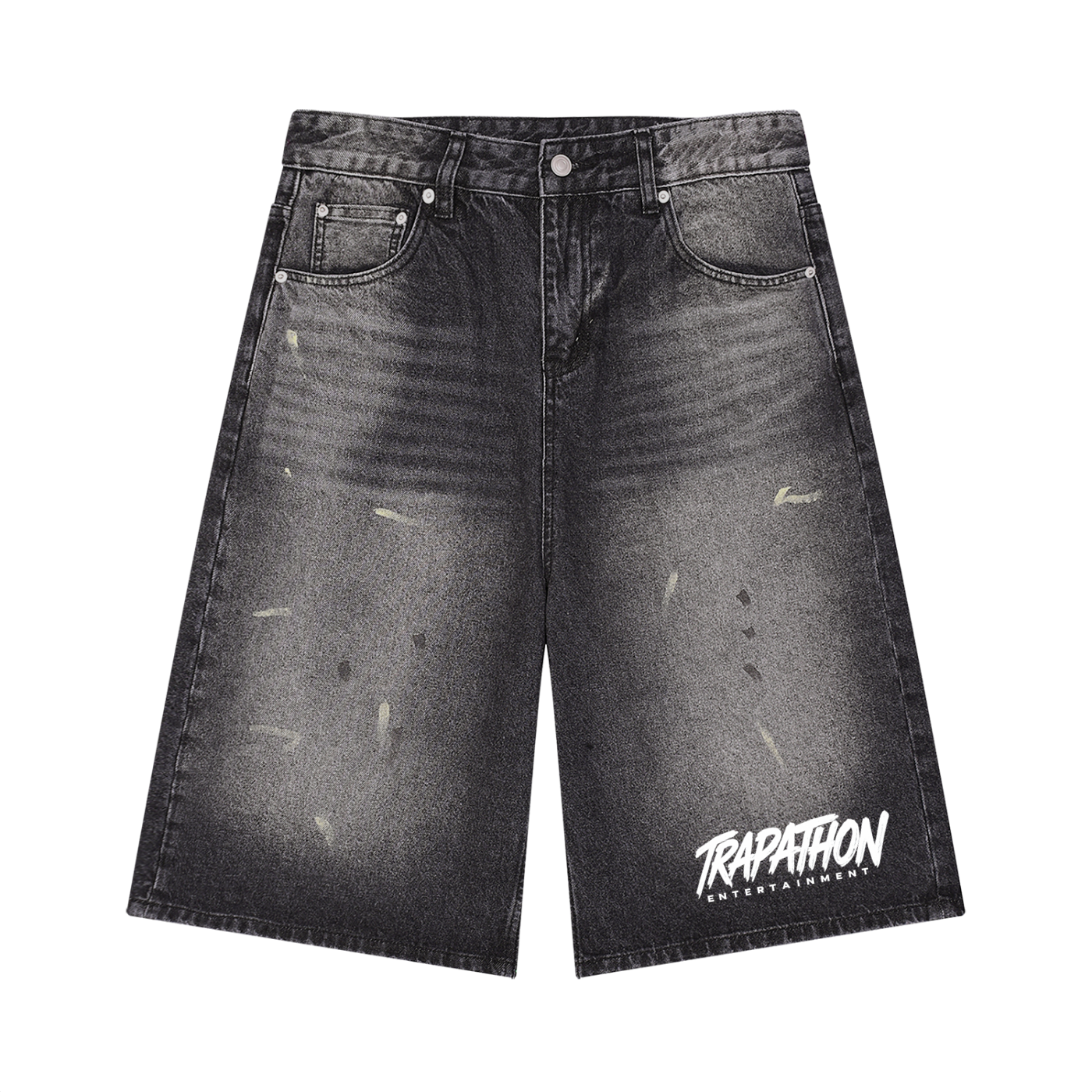 Men’s Vintage Wash Wide Leg Denim Shorts
